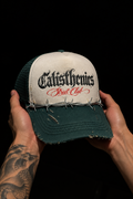 Gorra pendiente — Hueso con visera verde bandera